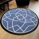 加密手工纯羊毛地毯圆形简约现代中式客厅卧室地垫家用 来图定制