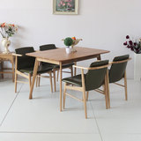 日式 纯实木餐桌美国进口白橡木餐桌 实木家具 现代 简约 不伸缩