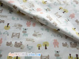 斜纹纯棉布料 宝宝 婴儿床品用卡通纯棉布1.60米宽 花色链接一