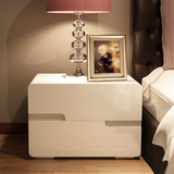 床头柜 简约 现代时尚 白色钢琴烤漆 储物柜 整装特价包邮