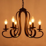 美式乡村现代时尚简约创意餐吊灯艺术个性复古客厅卧室餐厅蜡烛灯