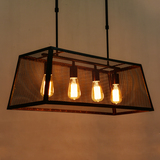 loft复古怀旧创意铁丝网酒吧个性吊灯美式艺术工业客厅咖啡馆灯具