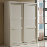 宜家板式大衣柜推拉门 带镜子衣橱组装现代简约组合木质衣柜 简易