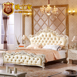 欧式床双人床 法式奢华田园公主床1.5米 白色床实木高箱皮床1.8米