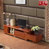 实木电视柜组合中式客厅可伸缩橡木影视柜简约地柜抽屉储物视厅柜