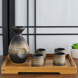 日式陶瓷酒具 清酒杯一组4个 配套清酒壶1个