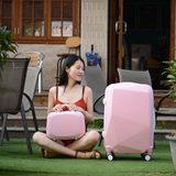 韩国切割面钻石行李箱拉杆箱万向轮皮箱学生24寸旅行箱女拉杆20寸