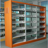 钢木实木全钢单双面六层图书馆学校图书架书柜阅览资料室图书架柜