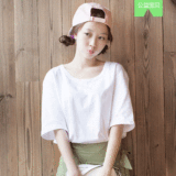 韩国夏季纯色纯棉百搭短袖t恤女宽松显瘦学生半袖韩版中袖体恤衫