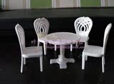 建筑模型材料/家具模型/需要拼装/小圆桌 桌椅模型套装024