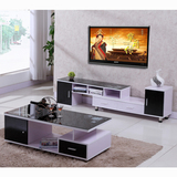 创意伸缩电视柜简约现代客厅钢化玻璃电视机柜茶几组合小户型柜子