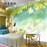 幼儿园壁纸梦幻卡通背景墙壁纸 儿童房男孩女孩温馨卧室大型壁画
