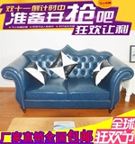 美式蜡变皮多功能沙发床 欧式折叠三人沙发 小户型推拉两用沙发床