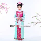六一儿童演出服格格服装 清朝古装女童满族旗服 古代宫女表演服