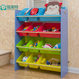 瑞美特儿童玩具收纳架架幼儿园宝宝四层大容量储物架置物柜整理架