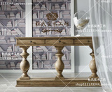 特价直销欧式美式乡村实木橡木玄关桌玄关台法式复古原木做旧家具