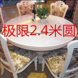 2.4米圆环保进口软质玻璃水晶板磨砂防印透明桌布PVC茶几垫圆加厚