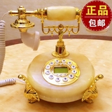 正品包邮时尚创意欧式电话机仿古电话机天然玉石电话家用高档座机