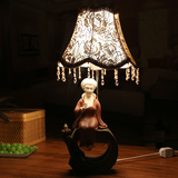 现代中式创意时尚师手工制作卧室书房客厅调光陶瓷艺术装饰台灯