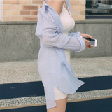 2016夏季新款韩版宽松条纹棉质舒适防晒薄款中长款衬衫外套上衣女