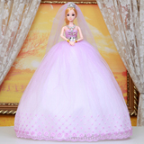 婚纱芭比娃娃女孩生日公主洋娃娃礼物梦幻蓬蓬裙创意玩具结婚摆件