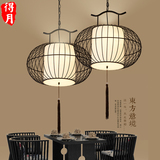 现代新中式吊灯创意个性餐厅会所茶室走廊鸟笼吊灯中国风灯笼吊灯