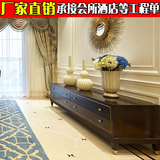 新中式电视柜现代简约复古客厅欧式水曲柳实木电视柜整装家具定制