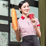 布施衣者 服务员T恤酒店工作服夏装女短袖西餐厅客房酒吧衣LF-001
