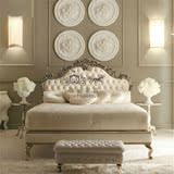 新古典实木床简欧雕花双人床法式宫廷香槟金公主床婚床卧室家具