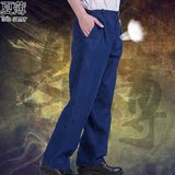 夏季薄款中年男士牛仔裤电焊工作服耐磨劳保裤高腰工装长裤纯棉