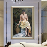 潘鸿海人体艺术欧式手绘油画裸女美女酒店会所装饰画客厅卧室挂画