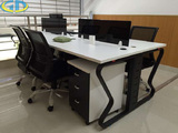 厦门办公家具四人位敞开式钢架办公桌职员桌电脑组合桌屏风单人位