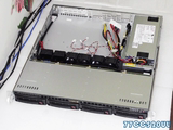 超微1U服务器机箱 SC813MFTQ-520CB 1U 4盘位热插拔短箱 12x10寸