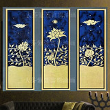 泰式油画东南亚风情装饰画客厅沙发背景走道卧室餐厅金箔画