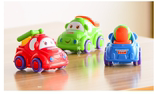 儿童Q版惯性小汽车 发条玩具卡通工程车车模型 惯性回力车