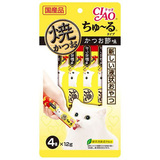 日本代购原装进口猫零食CIAO鲣鱼烧肉泥鲣节味液体液状零食12g*4