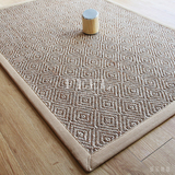 菲尔天然环保剑麻地毯定制地垫现代美式客厅茶几玄关餐厅回纹地毯