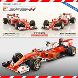 沙沙汽车模型 LookSmart 1:18 法拉利 F1 赛车 SF16H 瓦特尔 Kimi