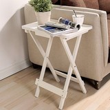 简易小桌子实木可折叠便携式阳台小茶几沙发边几角几电脑桌子简约
