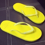 夏季新品韩版糖果色防滑塑胶沙滩人字拖凉鞋平跟纯色休闲拖鞋女潮