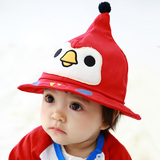 韩版婴儿帽子春秋宝宝帽子小鸡造型盆帽遮阳男女童帽纯棉儿童帽子