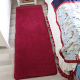 小地毯卧室床边长方形羊羔绒毛地毯定制加厚榻榻米地垫客厅茶几毯