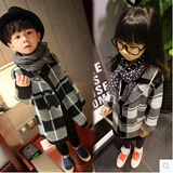 韩版儿童潮童装男童春秋装针织风衣中长款2-4-5岁男宝宝毛线外套