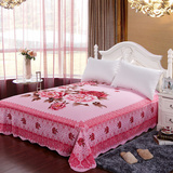 纯棉床单单件全棉加厚磨毛印花大被单 老式上海国民床单1.8*2.0米