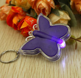 便宜好玩的蝴蝶型 皮灯钥匙扣 照明小灯扣创意实用小礼品礼物批发