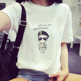 韩国夏季新款女士刺绣仙人掌短袖打底T恤女BF原宿风学生姐妹装潮