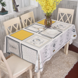 欧式高档田园茶几桌布布艺棉麻加厚餐桌布台布长方形韩式格子桌布