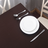 纯色咖啡色餐厅桌布台布餐桌布茶几布 纯棉布艺棕色欧式长方形