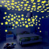精品3D立体夜光荧光星星墙贴卧室床头贴纸儿童房天花板吊顶创意贴