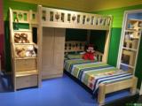 广州 东莞实木高低组合床 定做儿童床 松木儿童家具 儿童床带衣柜